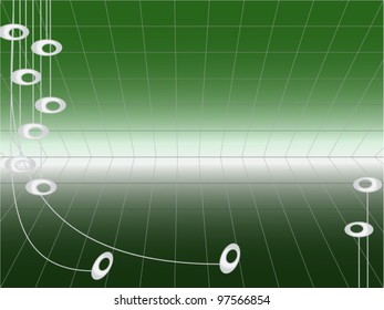 Ellipse green abstract background - vector illustration