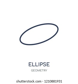 Ellipse icon. Ellipse linear symbol design from Geometry collection. Simple outline element vector illustration on white background.