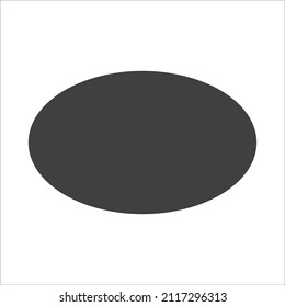 Ellipse-Symbol auf weißem Hintergrund. Die geometrische Figur einer Ellipse.