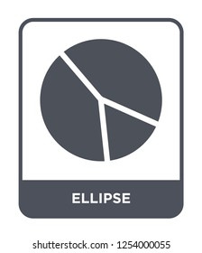 ellipse icon vector on white background, ellipse trendy filled icons from Geometry collection, ellipse simple element illustration