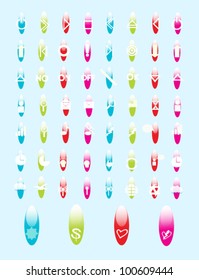Ellipse Icons Set for web buttons, Internet & Website icons, universal icons Vector