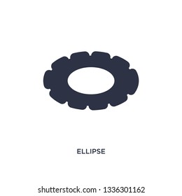 ellipse isolated icon. Simple element illustration from geometry concept. ellipse editable logo symbol design on white background. Can be use for web and mobile.