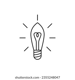 ellipse lamp icon. minimal, thin, simple and clean. used for logo, symbol, sign, web, mobile and infographic