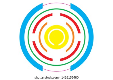 Ellipse logo circle shape vecter