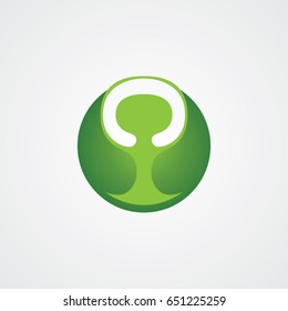 ellipse logo, icon 3D circle 