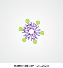 ellipse logo, icon 3D circle, people 