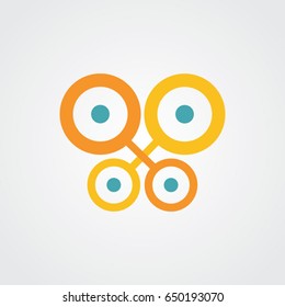 ellipse logo, icon globe