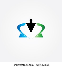 ellipse logo, icon triangle