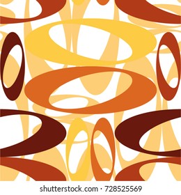 Ellipse in a mesh pattern, weaving, oval, circle, loop, seamless vector background.