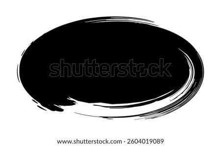 Ellipse object for backgrounds and designs, that looks like it was drawn with a brush.