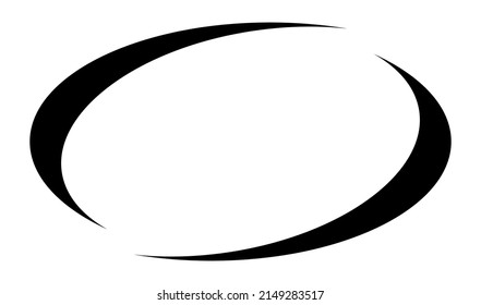 Ellipse, oval frame, border. Oval banner, tag and label element
