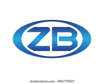 Ellipse or Oval Logo Initial Letter. Combination Uppercase