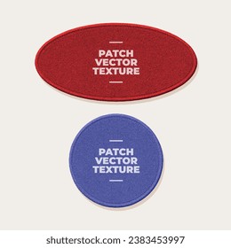 Ellipse Round Patch Embroidery Vector Texture