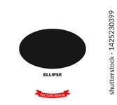 ellipse shape icon in trendy flat style 