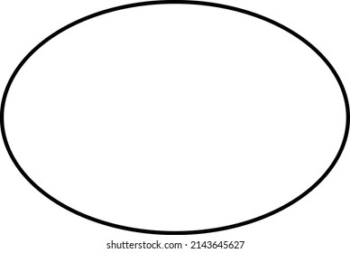 Símbolo de forma elipse icono de contorno de icono para diseño gráfico creativo elemento ui en una ilustración de pictograma