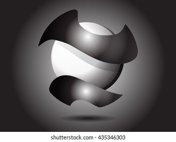 Ellipse With Shapes Logo Design