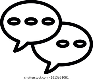 Ellipse Speech Bubble Line Vector Icon Design