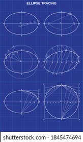 ellipse tracing on technic background
