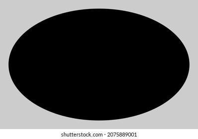 Ellipse vector illustration. An isolated flat icon illustration of ellipse with nobody.