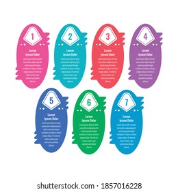 ellipse web, annual report, internet informational template. business information template. seven options infographic template