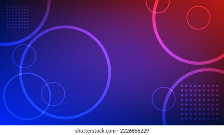 Ellipses on purple and red gradient meash background nice for wallpaper or banner