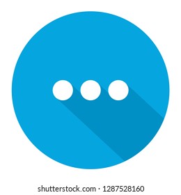 Ellipsis blue vector icon illustration
