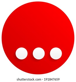 Ellipsis with diagonal shadow. Read more, content, continue, grammar vector graphics