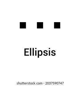 Ellipsis en la ilustración de vector gramática inglesa