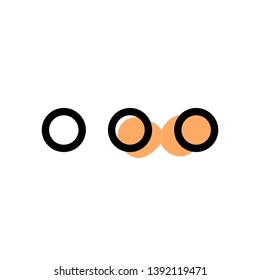 Ellipsis horizontal menu interface button for application