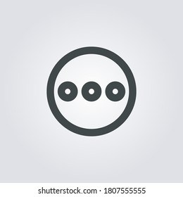 ellipsis Icon. ellipsis symbol isolated on Gradient background. Vector Illustration