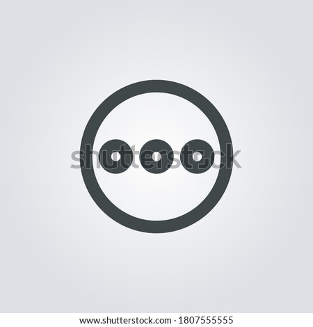 ellipsis Icon. ellipsis symbol isolated on Gradient background. Vector Illustration