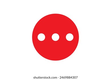 ellipsis icon. Three dots vector color editable