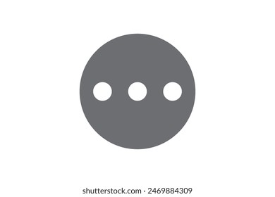 ellipsis icon. Three dots vector color editable