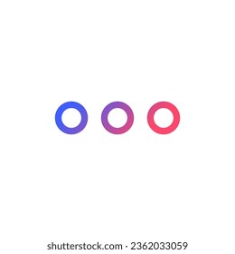 Ellipsis pixel perfect gradient linear ui icon. Suspension points. Computer system menu. List of options. Line color user interface symbol. Modern style pictogram. Vector isolated outline illustration