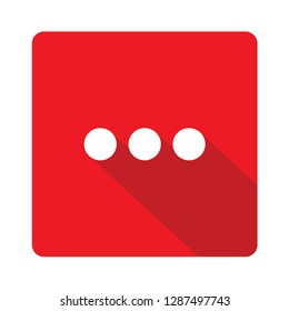  Ellipsis red vector icon illustration