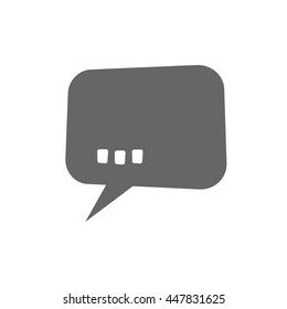 ellipsis sign text frame icon. Rounded speech box. Chat message bubble. Stock vector illustration