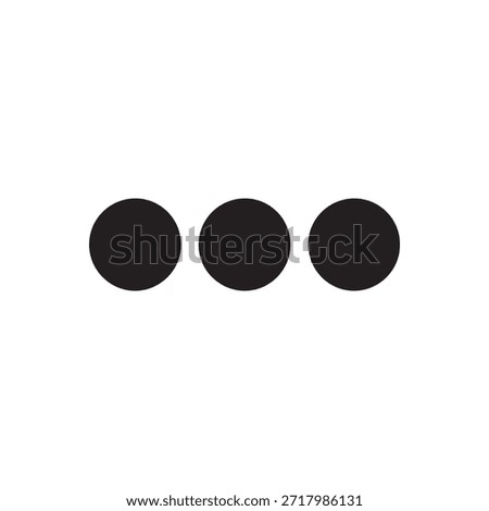 Ellipsis, three dots simple icon vector. Flat design icon on white background