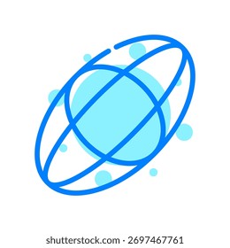 Ícone Elipsoide Na Ilustração Do Vetor De Forma