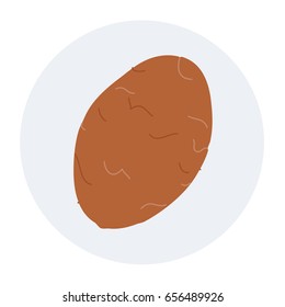 Ellipsoidal falafel cutlet, vector sign