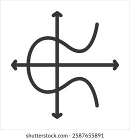 Elliptic Curve Cryptography Outline Icon Vector Illustration