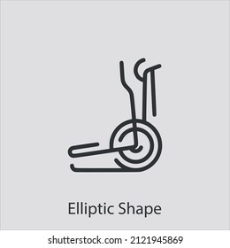 elliptic shape icon vector icon.Editable stroke.linear style sign for use web design and mobile apps,logo.Symbol illustration.Pixel vector graphics - Vector
