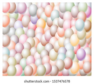 Elliptical, balloons like colorful pattern