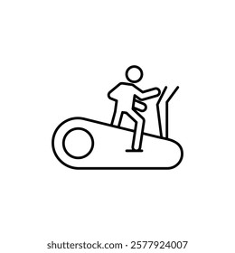 Elliptical bike icon Flat illustration sign