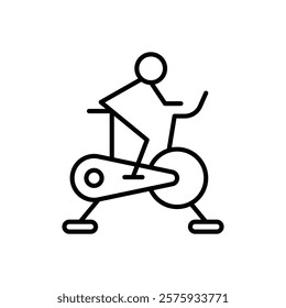 Elliptical bike icon simple vector symbol