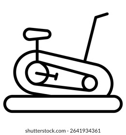 Elliptical bike icon Thin line vector design