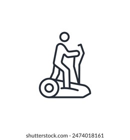 elliptical bike icon. vector.Editable stroke.linear style sign for use web design,logo.Symbol illustration.