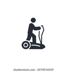 elliptical bike icon. vector.Editable stroke.linear style sign for use web design,logo.Symbol illustration.