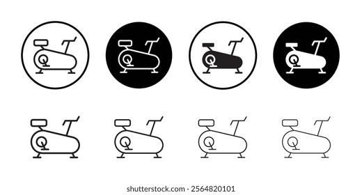 Elliptical bike icon web design in vector