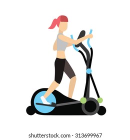 elliptical cross trainer girl.