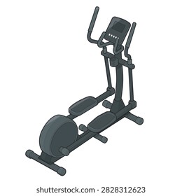 Elliptical cross trainer with moving handlebars, foot pedals, resistance mechanism and digital console for indoor cardio fitness training